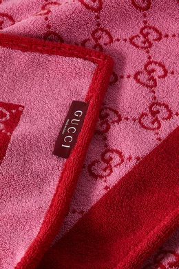 【GUCCI】BIG SALE★GG ビーチタオル Gucci☆モノグラムコットン ジャカード タオル 2色【英国発
