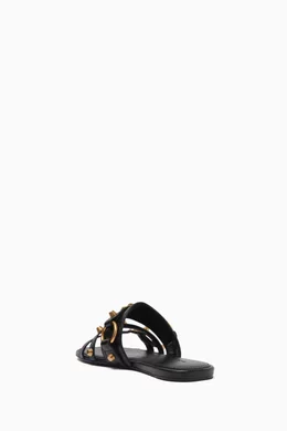 【関税＆送料込み】Balenciaga City Flat Mule In Arena Lambs Buy Balenciaga Black City Flat Mules in Arena Lambskin for