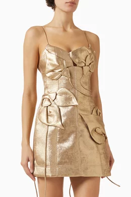 Buy Acler Gold Hillsome Mini Dress for Women Online | Ounass Kuwait