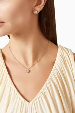 Buy Coach White Crystal Necklace Earrings Set in Gold-plated