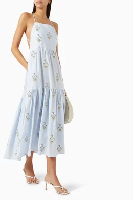 sachin and babi light blue dress Tara Embroidered Tie Shoulder Mini Dress main image 1
