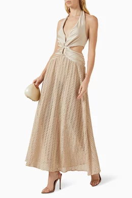 patbo cutout beach dress PATBO X Camila Coelho Beaded Beach Dress main image 0