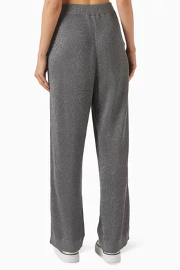 パンツ BRUNELLO CUCINELLI English rib cotton and viscose pants Brunello Cucinelli Cotton Lurex English Ribbed Straight-Leg