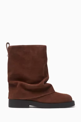 Buy Schutz Brown Keira Cloak Ankle Boots in Suede for Women Online