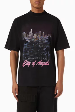 Buy Balenciaga Black Unisex City Of Angels T-shirt Medium