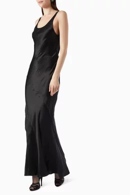 ワンピース SAINT LAURENT Black Satin Dress Saint Laurent Black Satin Dress | italist