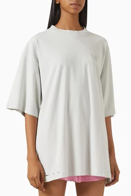 Buy Balenciaga White Unisex Nail Polish Medium-fit T-shirt