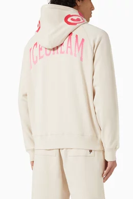 Buy Ice Cream Neutral Gradient Smiley Zip Hoodie in Cotton for Men