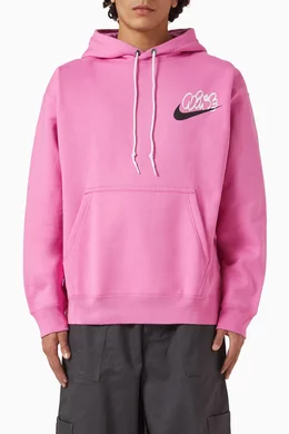 Buy Nike Pink Solo Swoosh Hoodie in Fleece for Men Online Ounass