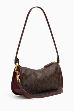 Buy Coach Brown Waverly Signature-print Shoulder Bag in Coated