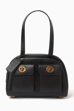 Buy Coach Black Twin Turnlock Bag 20 in Leather for Women Online