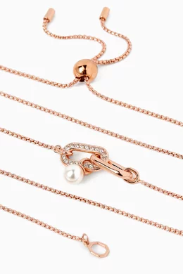 Buy Swarovski Rose Gold Constella Pearl Pendant Necklace in Rose