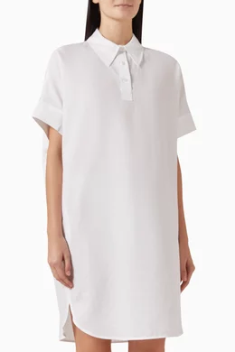 knee length dresses for ladies Romilly Linen Midi Dress