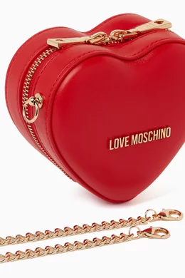 Sac Love Moschino Vintage Rouge Et Noir - Bandoulière, Occasion, Style YSL