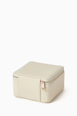 Buy Aspinal Of London Neutral Travel Watch Ring Box in Pebbled