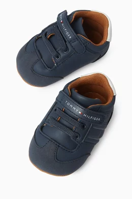 Buy Tommy Hilfiger Blue Baby Kiki Sneakers in Faux Leather for
