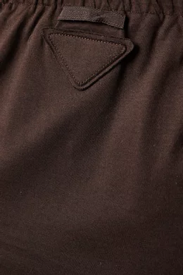 Buy Prada Brown Reversible Skirt in Cotton-jersey & Re-Nylon