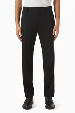 Buy Prada Black Slim-fit Pants in Virgin Wool for Men Online