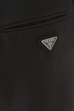Buy Prada Black Slim-fit Pants in Virgin Wool for Men Online