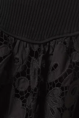 Buy Aje Black Atlas Knit Midi Dress for Women Online | Ounass Kuwait