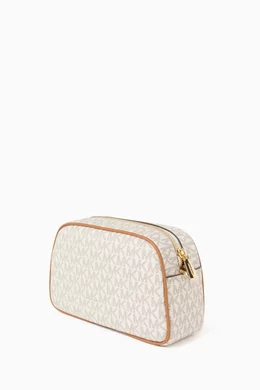Buy Michael Kors Neutral Jet Set Small Crossbody Bag in Signature