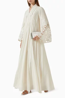 riley embroidered midi dress Clara Embroidered Collar Baby Dress main image 0