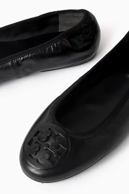 Buy Tory Burch Black Reva Travel Ballet Flats in Nappa for Women