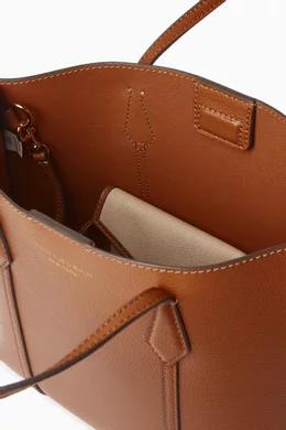 Buy Tory Burch Brown Small Perry Zip Tote Bag in Leather for Women