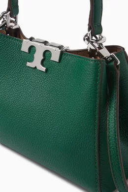 Buy Tory Burch Green Mini Eleanor Soft Satchel in Calf Leather for