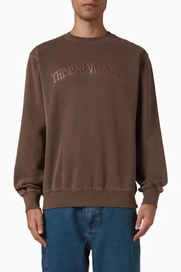 Buy thisisneverthat Brown Arch Logo Sweatshirt in Cotton-blend for - Main Image