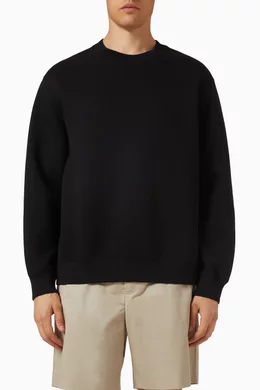 Buy COS Black Relaxed Sweatshirt in Scuba for Men Online Ounass