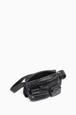 Buy Balenciaga Black Superbusy Camera Bag in Arena Lambskin for