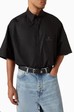 Buy Balenciaga Black Suit Belt in Calfskin for Men Online | Ounass