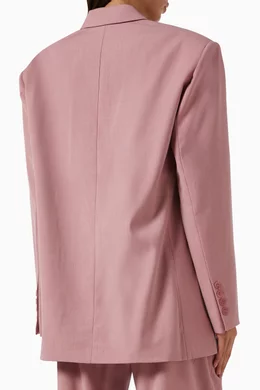 Buy The Frankie Shop Pink Gelso Oversized Tailored Blazer in