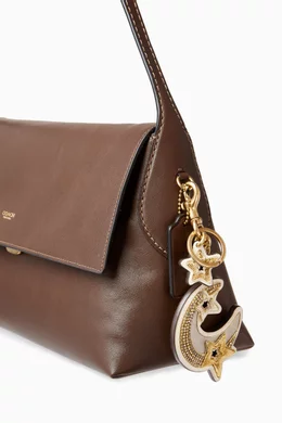 希少✨COACH Moon and Star Bag Charm Buy Coach White Moon & Star Bag Charm in Leather for Women Online