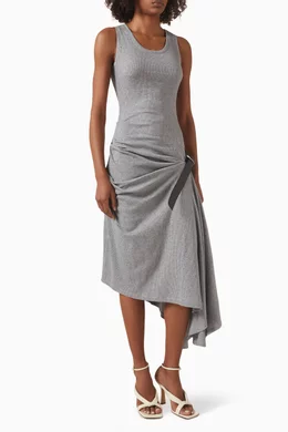 womens asymmetrical dresses PRETTYGARDEN Womens Summer Strapless Maxi Dresses Ruffle Tube Asymmetr