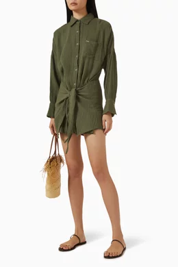 Buy Melissa Odabash Green Sara Tie-up Dress for Women Online | Ounass Kuwait