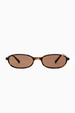 Buy Jimmy Fairly Brown The Emmy Oval Sunglasses in Acetate  display picture 1