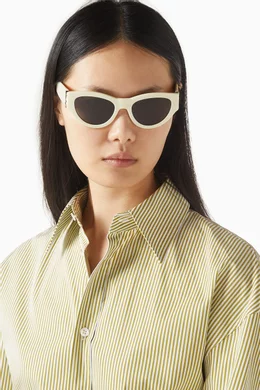Buy SAINT LAURENT Neutral SL M94-012 Cat-Eye Sunglasses in  display picture 1