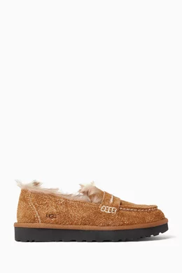 UGG Brown Suede Loafers with Cream Lining UGG | Shoes | Ugg Brown Cream Wool Lined Suede Loafers  main image 3