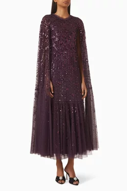 Buy Needle & Thread Purple Falling Stars Cape Ankle Gown for Women Online |  Ounass Kuwait