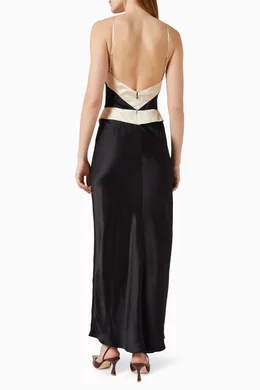 Buy Reformation Black Jillian Low-back Dress in Silk for Women Online |  Ounass Kuwait