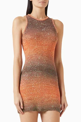 Buy Asta Resort Orange Natalia Gradient Mini Dress in Cotton Blend for  Women Online | Ounass Kuwait