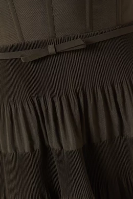 Buy Zimmermann Green Pleated Draped Midi Dress for Women Online | Ounass  Kuwait