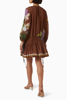 alfie mini dress brown Buy ALEMAIS in Cotton Blend for Women Online Material:Engineered Wood, Metal col-maxi-dresses Detachable lining Zendaya's Backless Bridal Dress