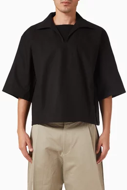 Buy Seventh Black Football Box Polo Shirt in Cotton for Men Online