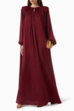 Buy Elly Red Cheryl Dress in Mulberry Silk for Women Online | Ounass Kuwait