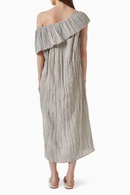 navy blue dress for baby girl Buy COS Grey Asymmetric Pleated Dress in Silk for Women Online