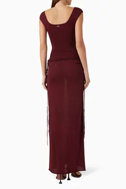 arakii red dress Arakii Maxi Silk Dress