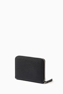 Buy Maison Margiela Black Small Four Stitches Zip Wallet in